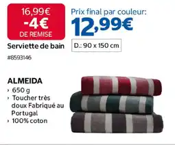 Costco ALMEIDA Serviette de bain offre