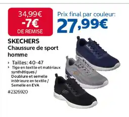 Costco SKECHERS Chaussure de sport homme offre