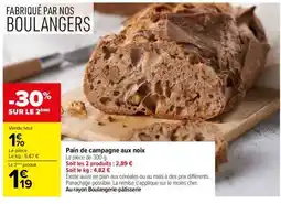Carrefour Pain de campagne aux noix offre