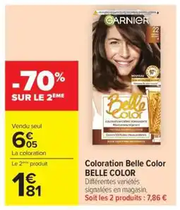 Carrefour Market COLORATION BELLE COLOR offre
