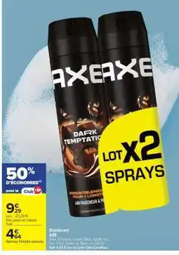 Carrefour Market DÉODORANT AXE offre