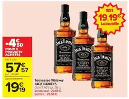 Carrefour Tennessee Whiskey Jack Daniel's offre