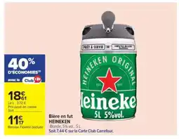 Carrefour Bière en fût HEINEKEN offre