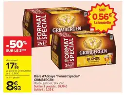 Carrefour Bière d'Abbaye 'Format Spécial' GRIMBERGEN offre