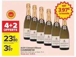 Carrefour A.O.P. Crémant d'Alsace E. DURNEMEYER offre