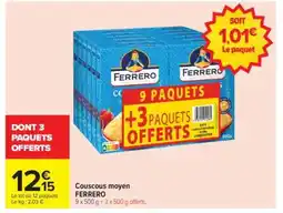 Carrefour Couscous Moyen Ferrero offre