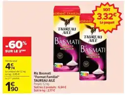 Carrefour Riz Basmati Format Familial TAUREAU AILÉ offre