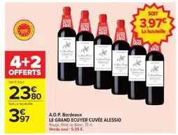 Carrefour A.O.P. Bordeaux LE GRAND ECUYER CUVÉE ALESSIO offre
