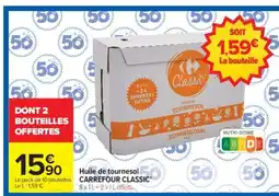 Carrefour HUILE DE TOURNESOL CARREFOUR CLASSIC offre