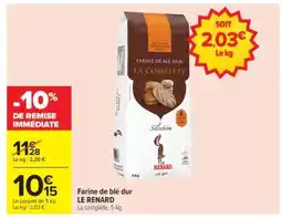 Carrefour Farine de blé dur LE RENARD offre
