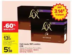Carrefour Café moulu 100% arabica L'OR offre