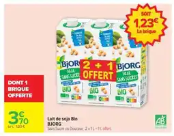 Carrefour Lait de soja Bio BJORG offre