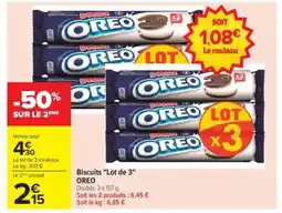 Carrefour Biscuits Lot de 3 OREO offre