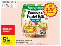 Carrefour Émincés de Poulet Rôti offre