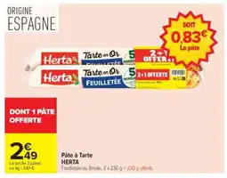 Carrefour Pâte à Tarte HERTA offre