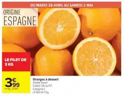 Carrefour Oranges à dessert offre
