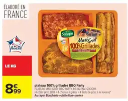 Carrefour plateau 100% grillades BBQ Party offre