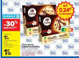 Carrefour Cônes glacés CARREFOUR EXTRA offre