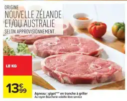 Carrefour Agneau : gigot*** en tranche à griller offre