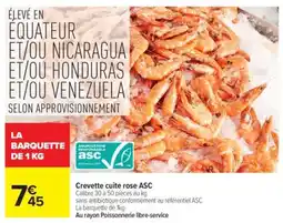 Carrefour Crevette cuite rose ASC offre