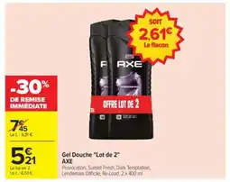 Carrefour Gel Douche Lot de 2 AXE offre