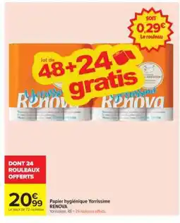 Carrefour Papier Hygiénique Yorrissime Renova offre