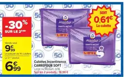 Carrefour Culottes Incontinence CARREFOUR SOFT offre