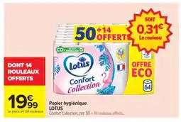 Carrefour Papier hygiénique LOTUS offre