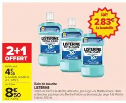 Carrefour Bain de bouche Listerine offre