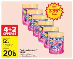 Carrefour POUDRE DÉTACHANTE “VANISH” offre