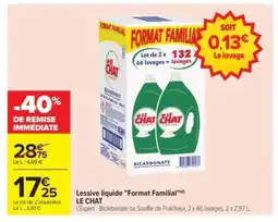 Carrefour Lessive liquide Format familial LE CHAT offre