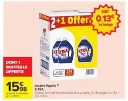 Carrefour LESSIVE LIQUIDE X-TRA offre
