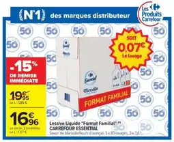 Carrefour Lessive liquide Format Familial offre