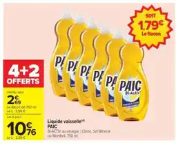 Carrefour LIQUIDE VAISSELLE “PAIC” offre