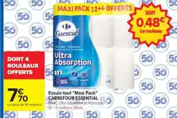 Carrefour Essuie-tout 'Maxi Pack' CARREFOUR ESSENTIAL offre