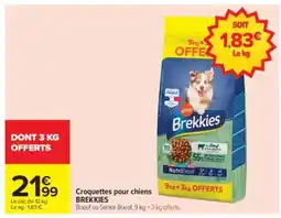 Carrefour Croquettes pour chiens BREKKIES offre