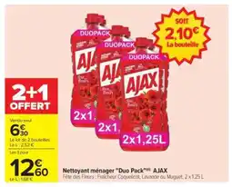 Carrefour Nettoyant ménager Duo Pack AJAX offre