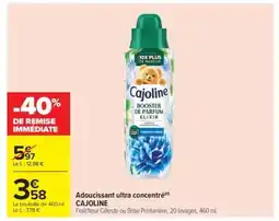 Carrefour Adoucissant ultra concentré CAJOLINE offre