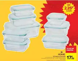 Carrefour Lot 8 boîtes de conservation offre