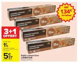 Carrefour Papier cuisson brun CARREFOUR offre