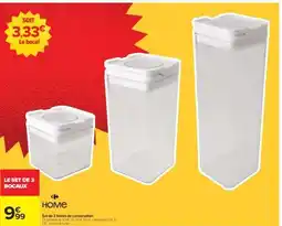 Carrefour Set de 3 bocaux offre