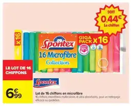 Carrefour Spontex 16 Microfibre Collection offre