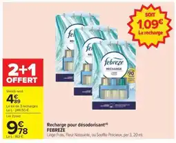 Carrefour Recharge pour désodorisant FEBREZE offre