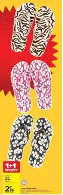 Carrefour Tongs fantaisie adulte offre