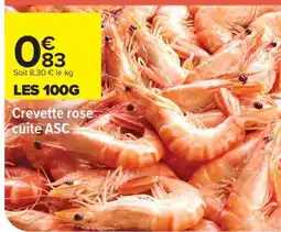 Carrefour Crevette rose cuite ASC offre