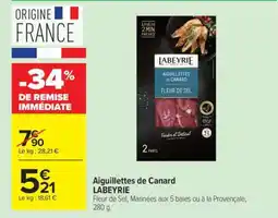 Carrefour Aiguillettes de Canard LABEYRIE offre