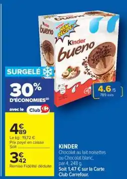 Carrefour KINDER offre