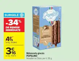 Carrefour Bâtonnets glacés POPELINO offre