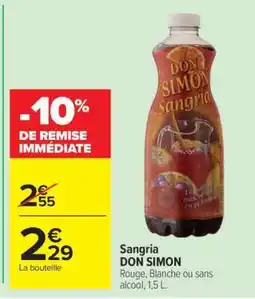 Carrefour SANGRIA DON SIMON offre