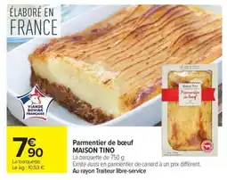 Carrefour Parmentier de bœuf MAISON TINO offre